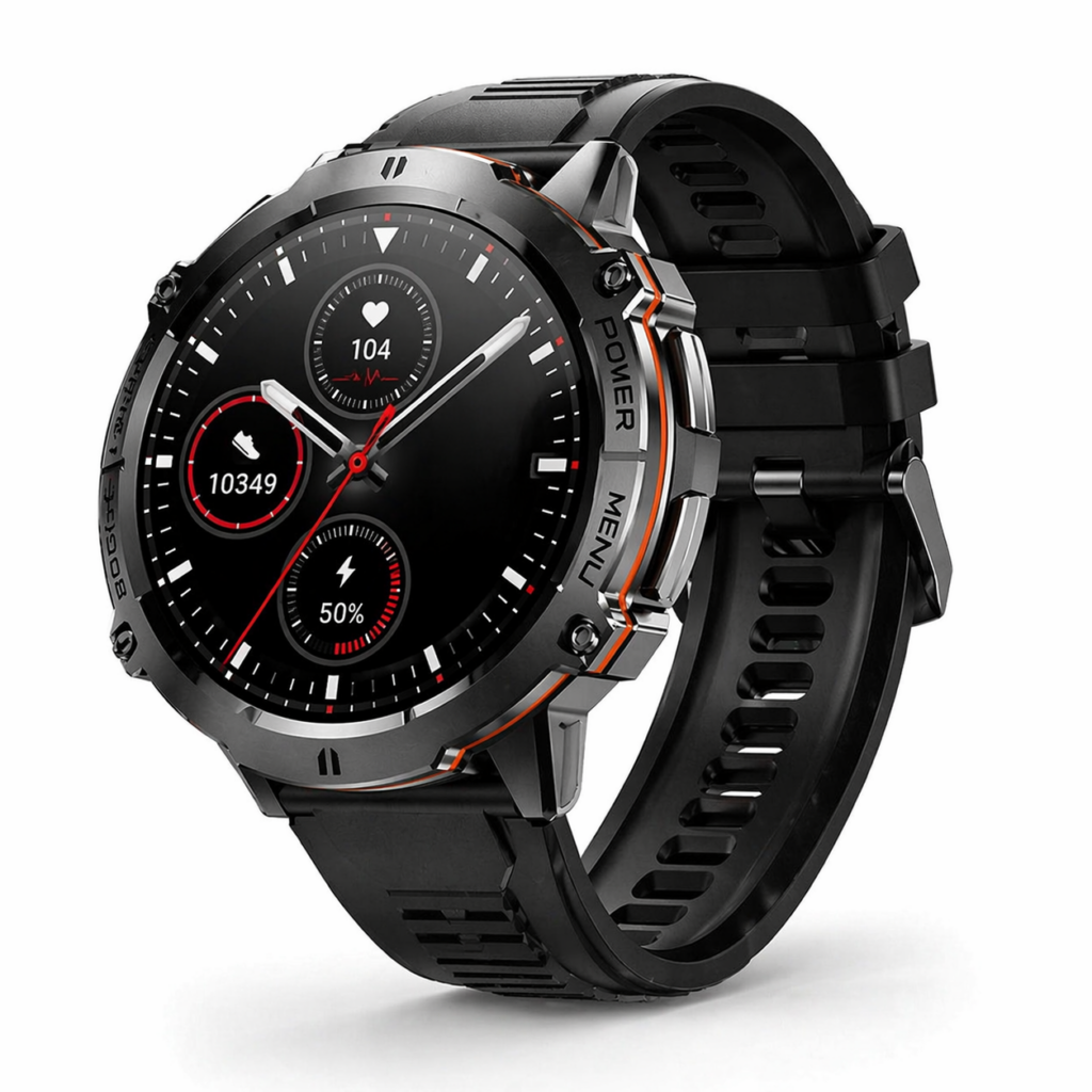 Rugged smartwatch with futuristic design